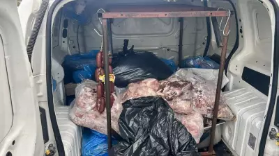 Kırşehir'de Kamyonette 340 Kilo Bozulmuş Et Ele Geçirildi