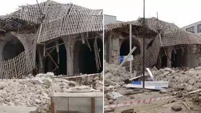 Malatya'da Restorasyon Gören Cami Duvarında Göçük: Bir Yaralı