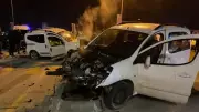 Erzurum'da Gece Geç Vakit Meydana Gelen Zincirleme Trafik Kazasında 7 Yaralı