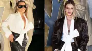 Serenay Sarıkaya ile Rosie Huntington-Whiteley Paris Moda Haftası'nda Pişti Oldu