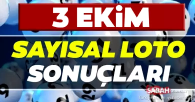 3 Ekim Çılgın Sayısal Loto Çekiliş Sonuçları Açıklandı: İşte Şanslı Numaralar