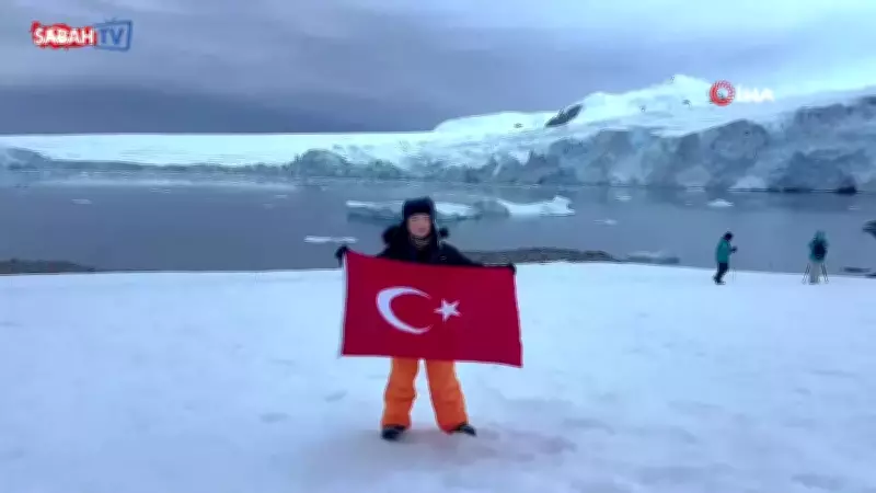 7 yaşındaki Pars, Güney Kutbu'nda Türk bayrağı açtı