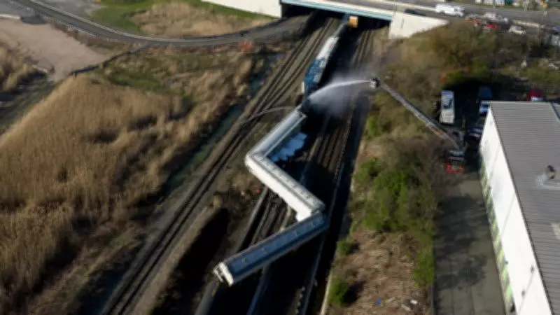 ABD'de Tren Kazası: New Jersey'de Raydan Çıkan Yük Treninden Kimyasal Sızıntı