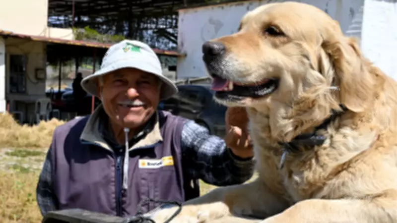 Abdullah dede ve Betty'nin yürek ısıtan dostluğu: Traktörü çalıştırmadan anlıyor