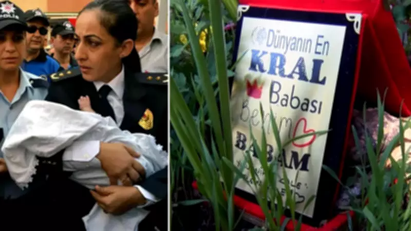 Adana'da Şehit Polisin Mezarındaki Oğlunun Plaketi Görenleri Duygulandırdı