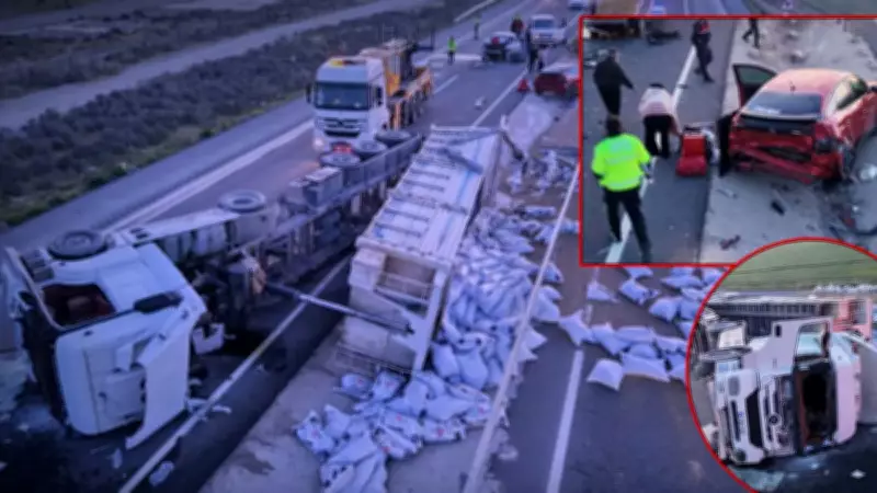 Aksaray'da zincirleme kaza: Yardım için duran araca çarptı, 6 yaralı