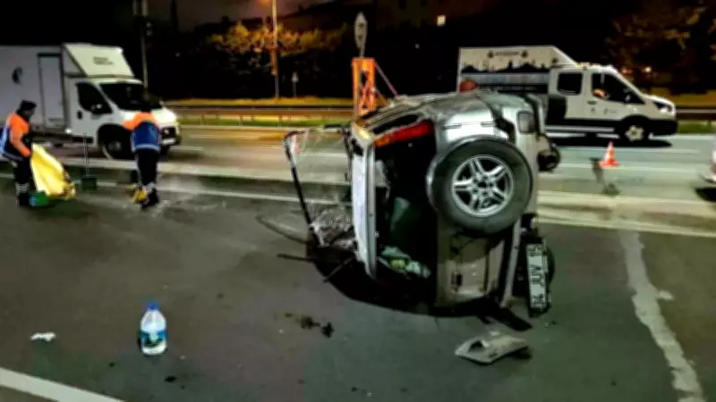 Alkollü Sürücü Viyadükte Cipe Çarptı, Trafik Felç Oldu