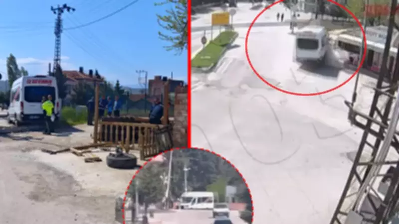 Amasya'da alkollü sürücü minibüsle durağa daldı: 2 öğrenci son anda kurtuldu