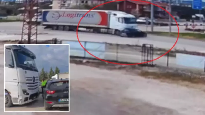 Amasya'da Korkunç TIR Kazası: Otomobil Metrelerce Sürüklendi, Yaralı Var