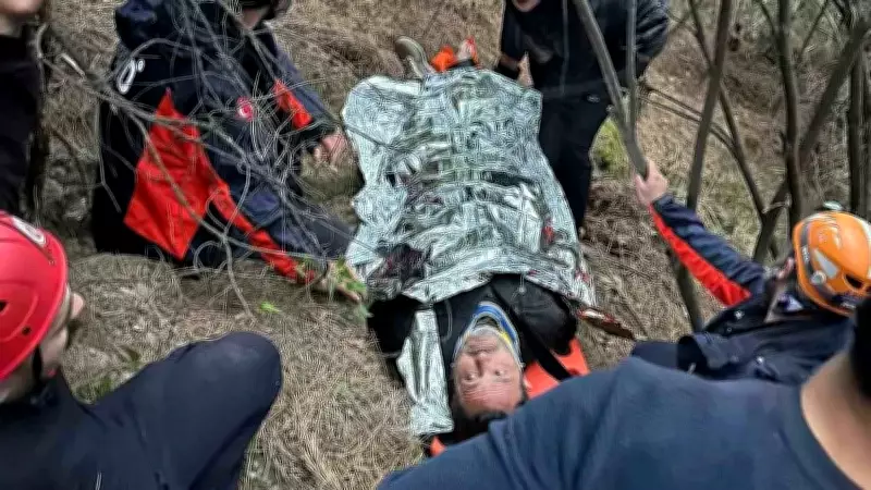 Antalya'da 80 metrelik uçurumdan kurtarma operasyonu