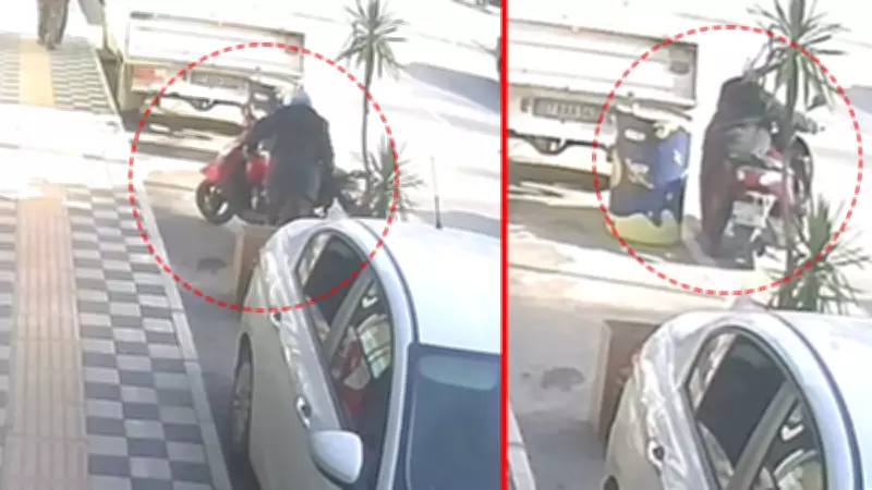Antalya'da Hırsız Kadının Soğukkanlılığı Şaşırttı: Motosikleti Kendi Aracı Gibi Aldı