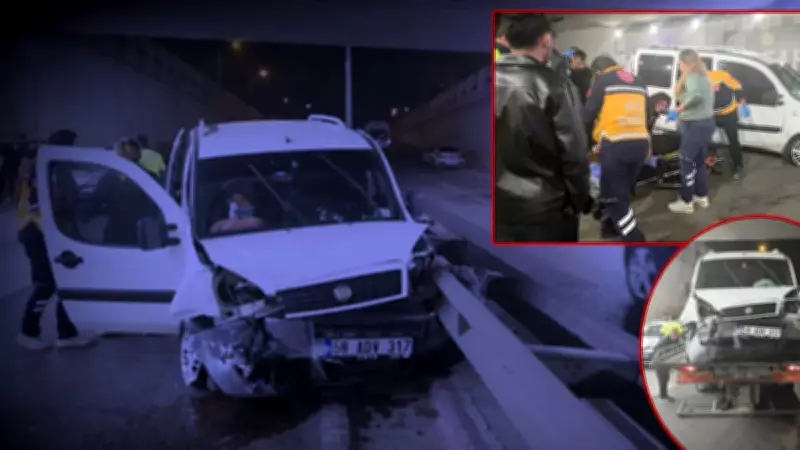 Antalya'da Korkunç Trafik Kazası: Kontrolden Çıkan Araç Bariyerlere Çarptı, 3 Kişi Yaralandı