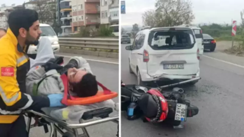 Antalya'da Motosiklet Kazasında Kask Hayat Kurtardı: Sürücü Faciadan Döndü