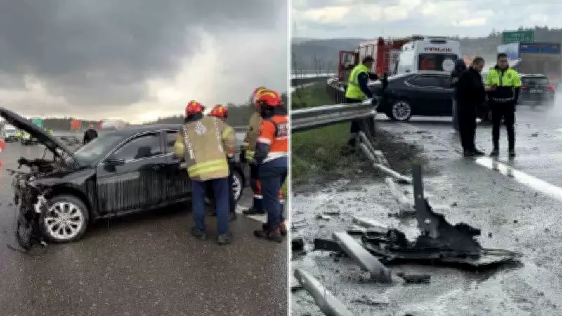 Arnavutköy'de Dolu Yağışı Nedeniyle Zincirleme Trafik Kazası: Araçlar Kullanılamaz Hale Geldi