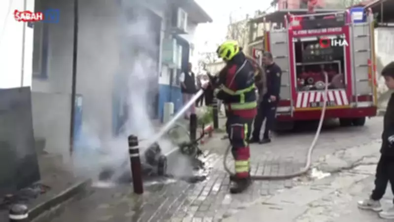 Aydın'da Tamir Sırasında Tutuşan Elektrikli Motosiklet Tamamen Küle Döndü