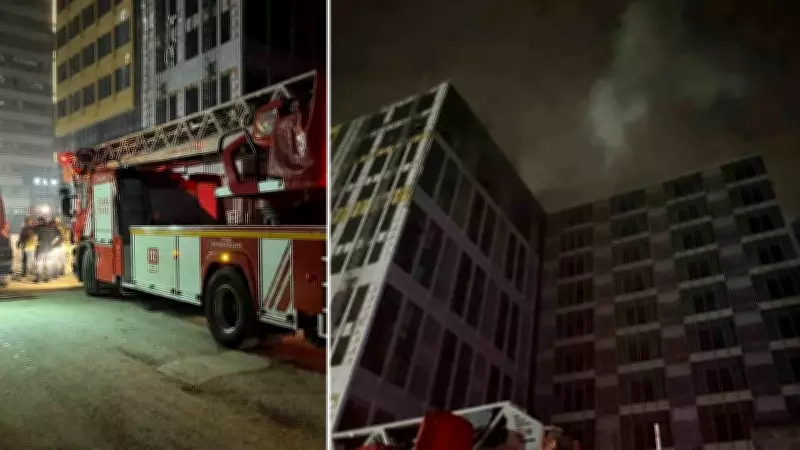 Bahçelievler'de İnşaat Halindeki 12 Katlı Binada Yangın Panığı Yaşandı