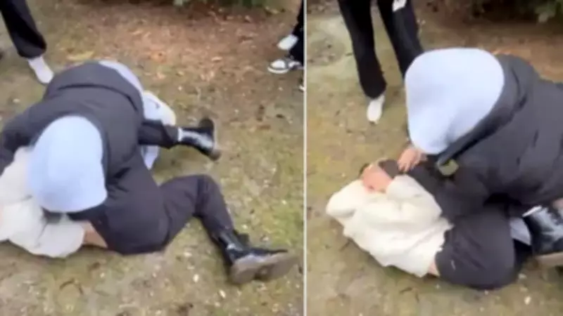 Bolu'da Liseli Kızların Park Kavgası: Yerdeki Arkadaşlarını Dakikalarca Darbettiler