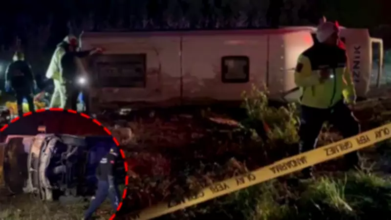 Bursa'da Feci Kaza: Minibüs Devrildi, 1 Kişi Hayatını Kaybetti, 12 Kişi Yaralandı