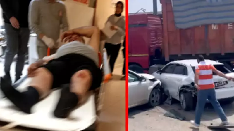 Bursa'da Zincirleme Kaza: 4 Araç Birbirine Girdi, 5 Yaralı Var