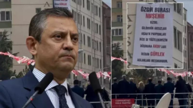 CHP Lideri Özgür Özel, Nevşehir'deki Mitingde Pankart Protestosuyla Sarsıldı