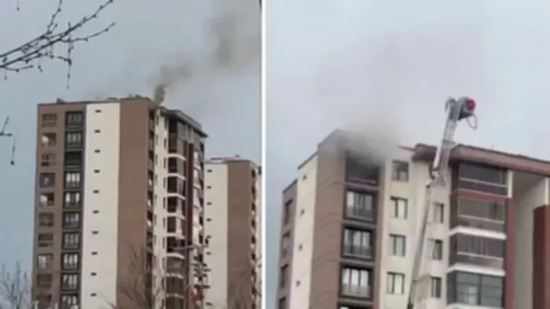 Diyarbakır'da 14 Katlı Binada Çıkan Yangın İtfaiye Müdahalesiyle Söndürüldü