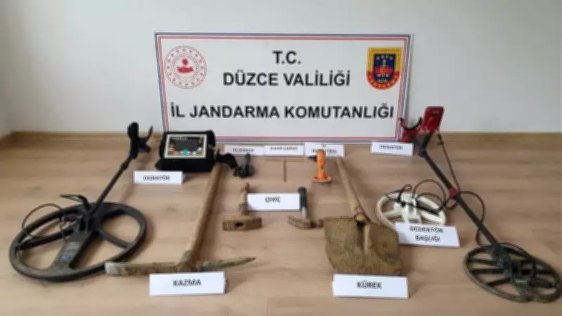 Düzce'de Kaçak Kazı Operasyonu: 3 Kişi Gözaltına Alındı