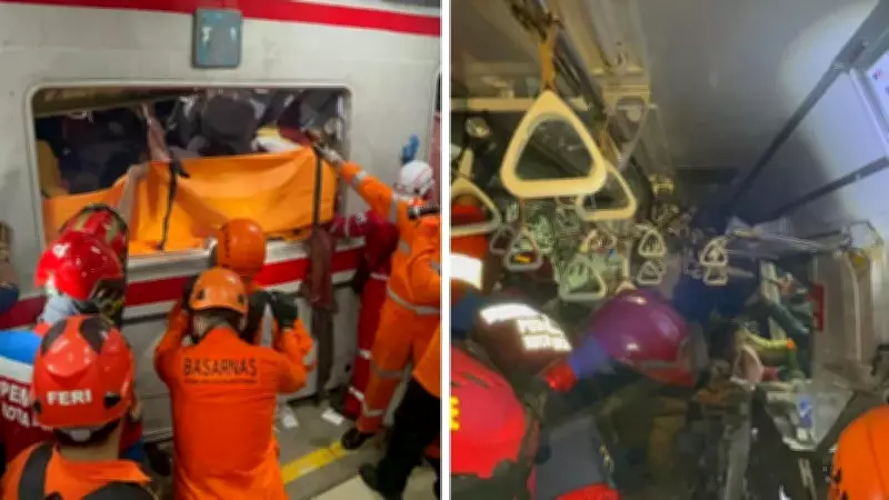 Endonezya'da tren kazası: Çok sayıda ölü ve yaralı var