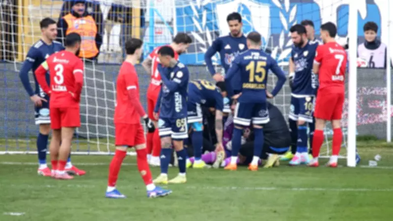 Erzurumspor'da Endişe Verici Sakatlık: Kaleci Orbanic Ambulansla Hastaneye Kaldırıldı