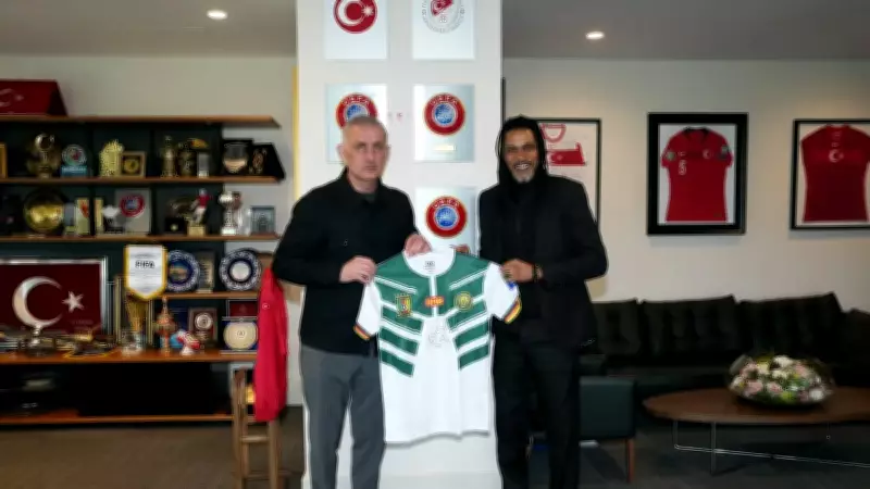 Eski Futbolcu Rigobert Song, TFF Başkanı Hacıosmanoğlu'nu Ziyaret Etti