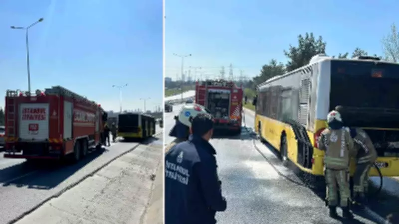 İETT Otobüsünde Yangın: Yolcular Tahliye Edildi, Trafik Aksamaya Uğradı