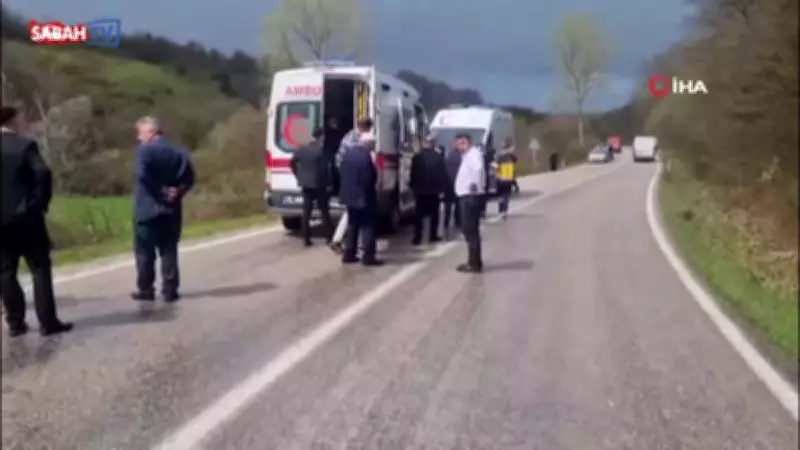 Giresun'dan Sinop'a Gelen Aile Otomobille Tarlaya Uçtu: 5 Kişi Yaralandı