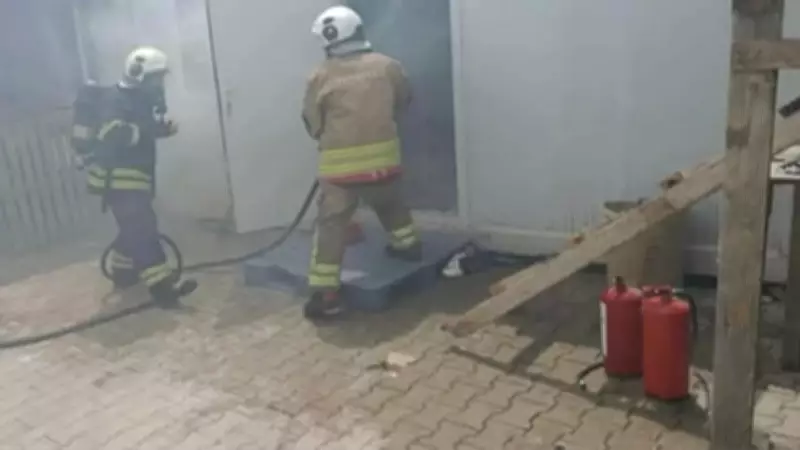 Hatay'da depremzede konteynerinde yangın: Kullanılamaz hale geldi