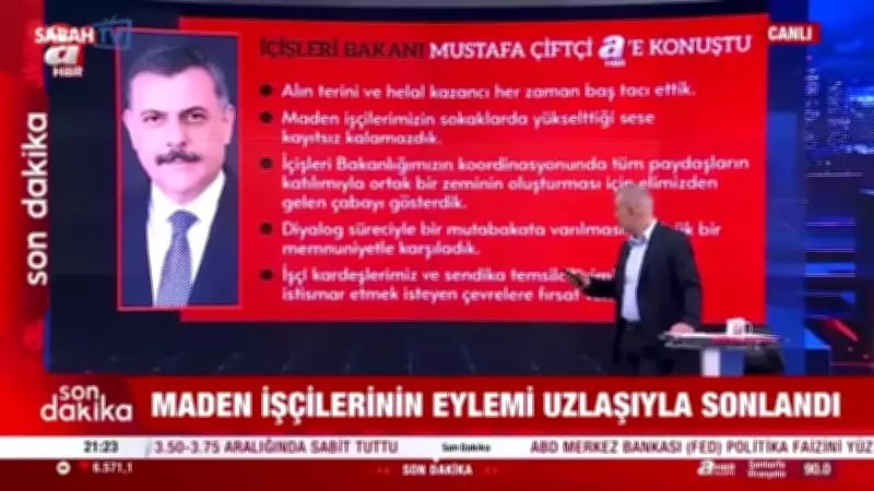 İçişleri Bakanı Çiftçi: Maden işçilerinin sesine kayıtsız kalamazdık