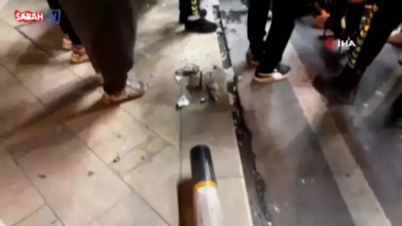 Şişli'de Genç Kıza Çarpmamak İçin Yapılan Manevra Bariyerleri Parçalattı!