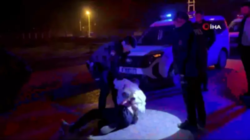 Kayseri'de Ehliyetsiz Sürücü Kovalamacadan Sonra Kaza Yapıp Yakalandı