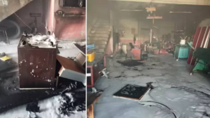 Kelkit'te sobaya tiner döken kişi ağır yaralandı
