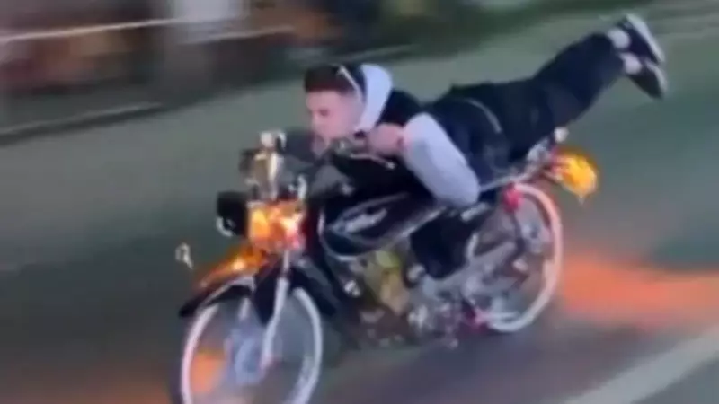 Kestel'de motosikletliye akrobatik hareketler cezası