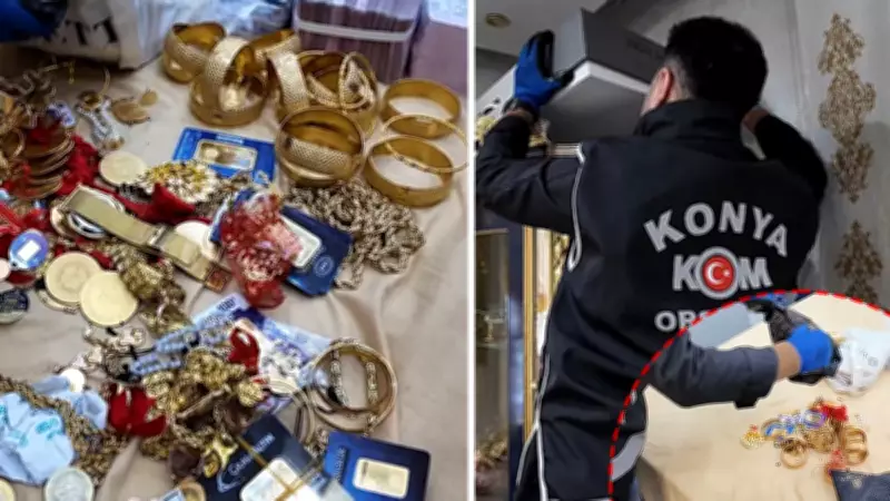 Konya'da galerici maskeli tefecilere operasyon: 30 milyon TL ziynet ele geçti