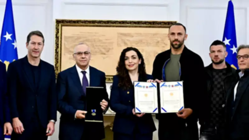 Kosova Milli Takımı'na Cumhurbaşkanlığı Liyakat Madalyası Takdim Edildi