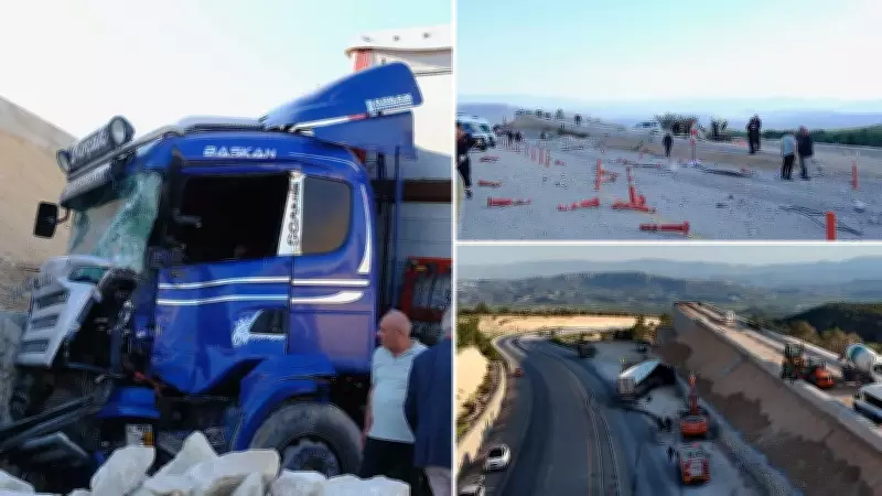 Mersin Mut'ta kaçış rampasına çarpan tırdan savrulan mermerler işçi minibüsünü parçaladı: 1 ölü, 3 yaralı