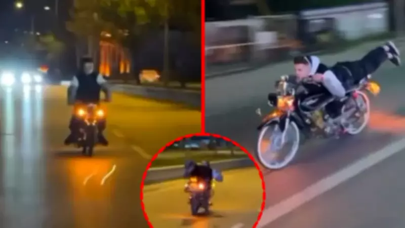 Motosikletin Üzerine Uzanıp Şov Yapan Sürücüye Rekor Ceza