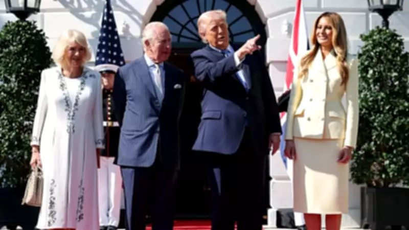 İngiltere Kralı Charles ve Kraliçe Camilla ABD'de Beyaz Saray'da Trump Çiftiyle Buluştu