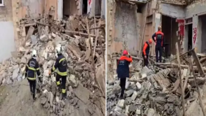 Nizip'te Yoğun Yağış Sonrası Eski Bina Çöktü: İki Yaralı