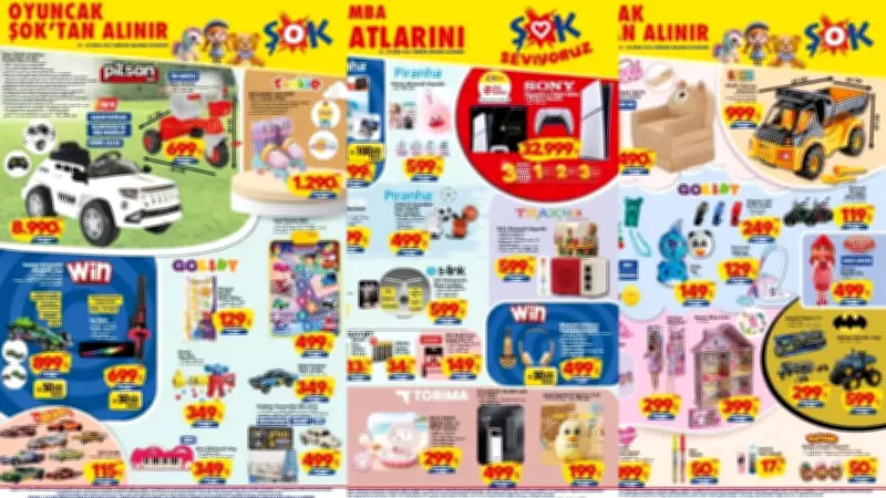 ŞOK'tan Nisan Sonu Şok Fiyatlar! Oyun Konsolu ve Akülü Araba İndirimde