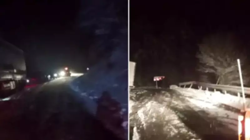 Sahara Geçidi'nde Tır Kaydı, Trafik Felç Oldu