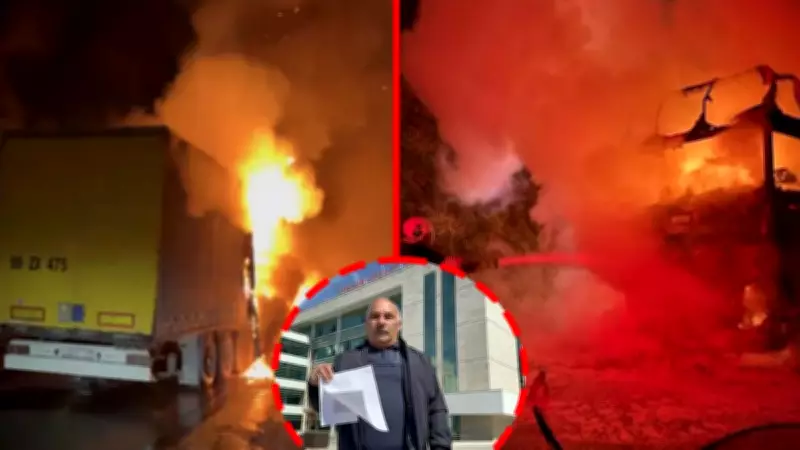 Samsun'da alev topuna dönen TIR'dan atlayarak kurtuldu! '4 saat önce tamir ettirdim'