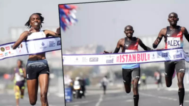 İstanbul Yarı Maratonu'nda Zafer Alex Matata ve Purity Gitonga'nın