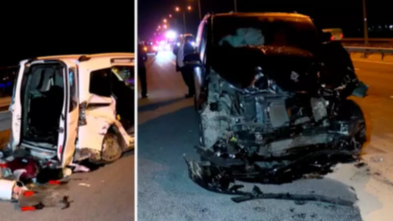 İstanbul'da hafif ticari araç ile minibüs çarpıştı: 4 yaralı