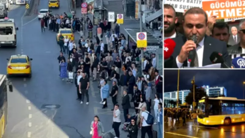 İstanbul'da Özel Halk Otobüsü Esnafı İBB'nin Ödeme Planını Protesto Etti