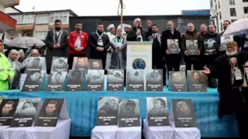 İstanbul'dan Filistin'e Destek: İdam Sehpası ve Bebek Tabutuyla Protesto